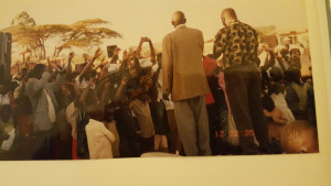 Crusade at Lukhuna village in Kenya. Many people gave their lives to Christ.