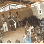 Bishop Joseph Motong preaching-- WRSM South Sudan - Narus Church.